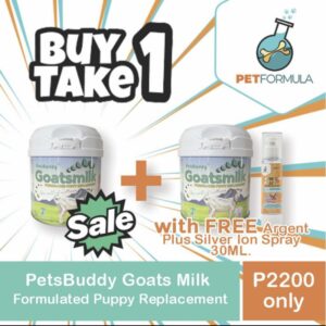 BUY 1 GET 1 PetsBuddy Goats Milk Formulated Puppy Replacement 210g W/ 30ML PET SPRAY